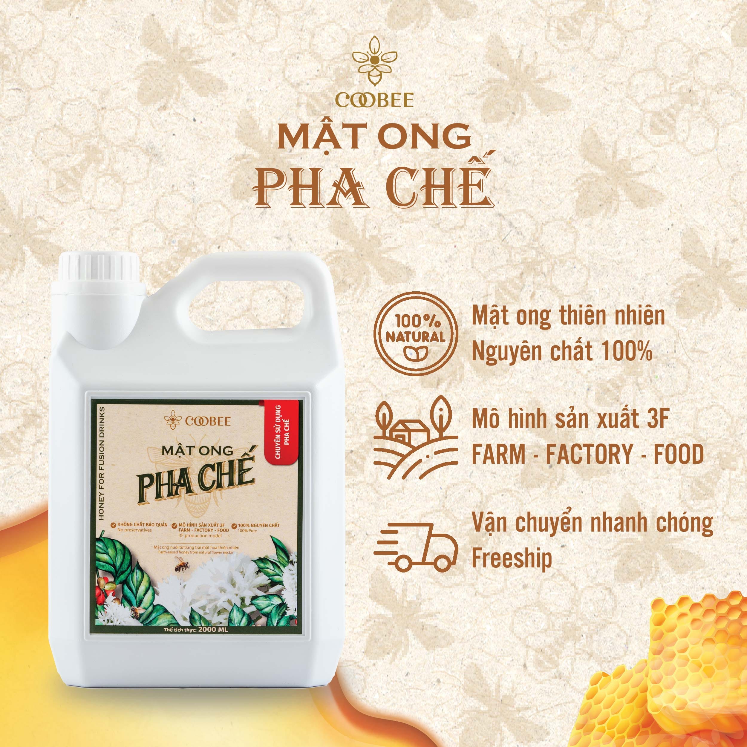 Mật ong pha chế 2000ml - Hình ảnh 2